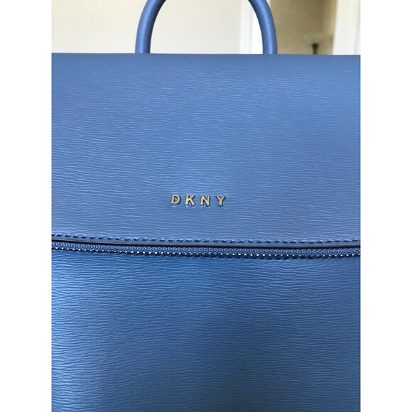 DKNY Bryant Leather Top Zip Backpack blue main image 9